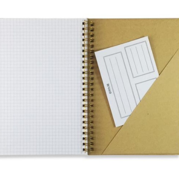 A5 SIZE KRAFT HARDCOVER SPIRAL 4PCS(SQUARE GRID) - Picture 2 of 5
